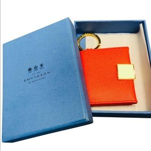 Leather Photo Keychain Smythson Bond Street NEW